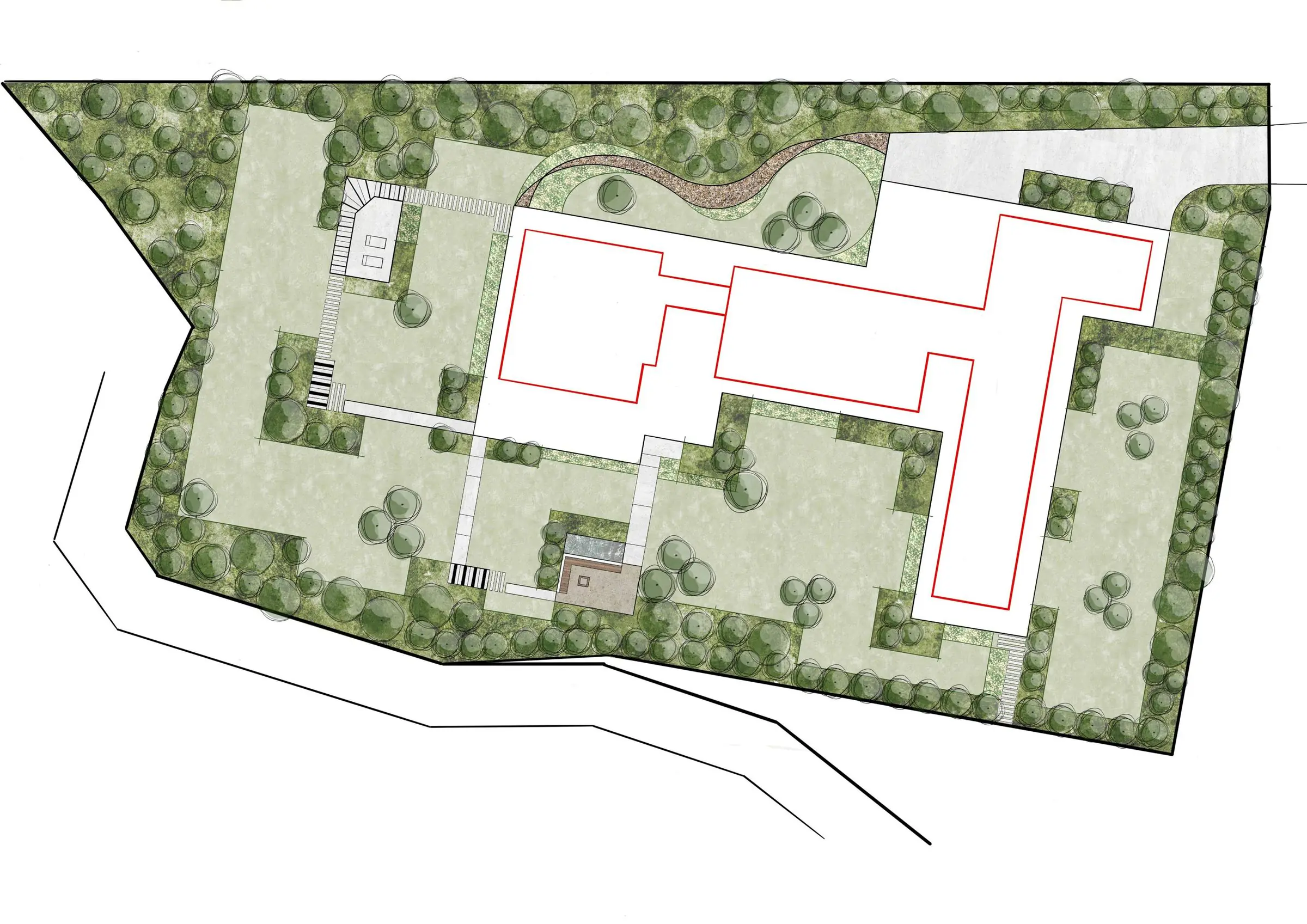 Hillside garden master plan
